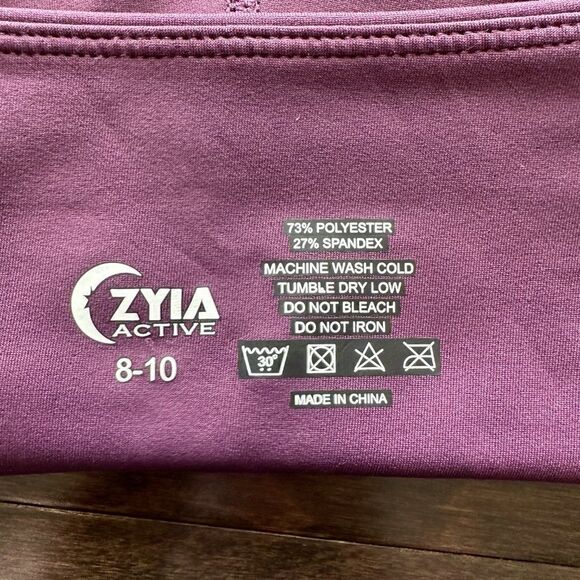 𝅺NWOT Zyia Moto Leggings, Dark Purple, Size 8-10 - Picture 5 of 7